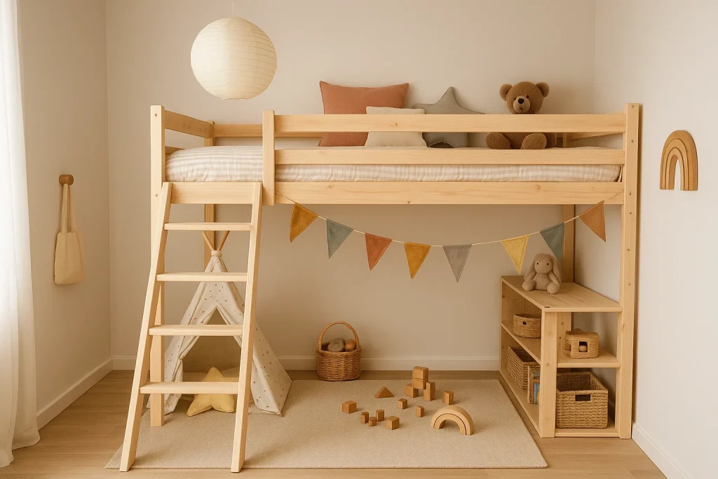 antresole dla dzieci – wizualizacja do pokoju dziecięcego