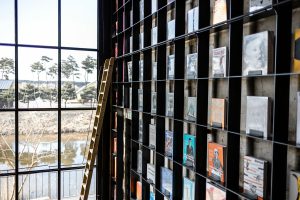 zdjęcie biblioteczki ze starymi książkami